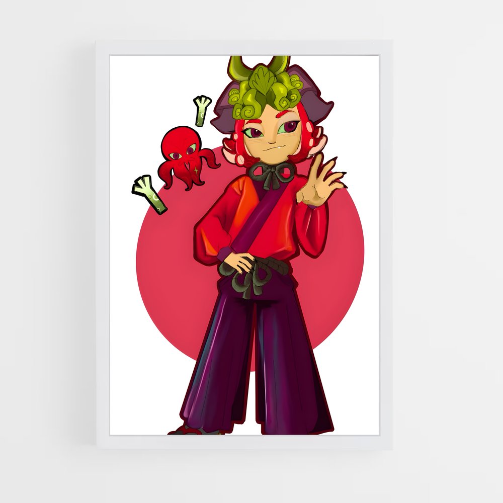 Poster Le Diable à Cornes – affiche Splatoon (vue 3)